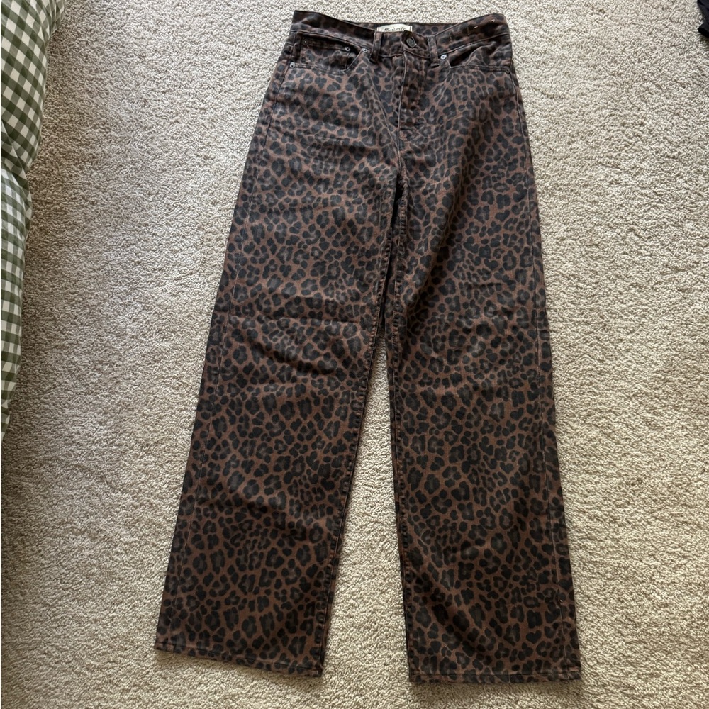 Madewell Leopard Print Low-Slung Baggy Pants